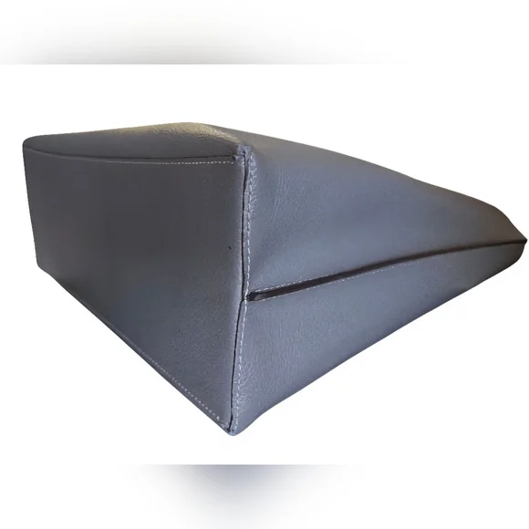 Coach Mollie Leather Tote Gray With Red Interior - Picture 7 of 16